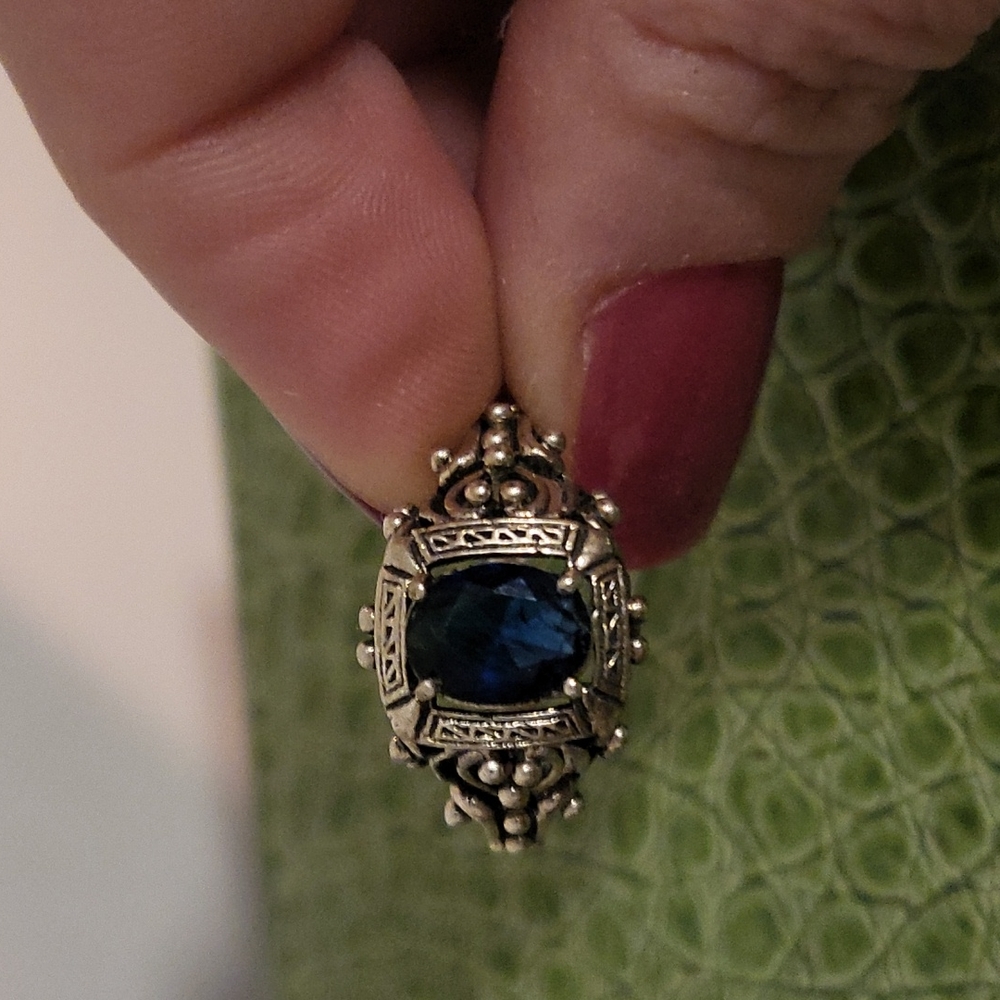 Sterling silver Turkish sapphire ring